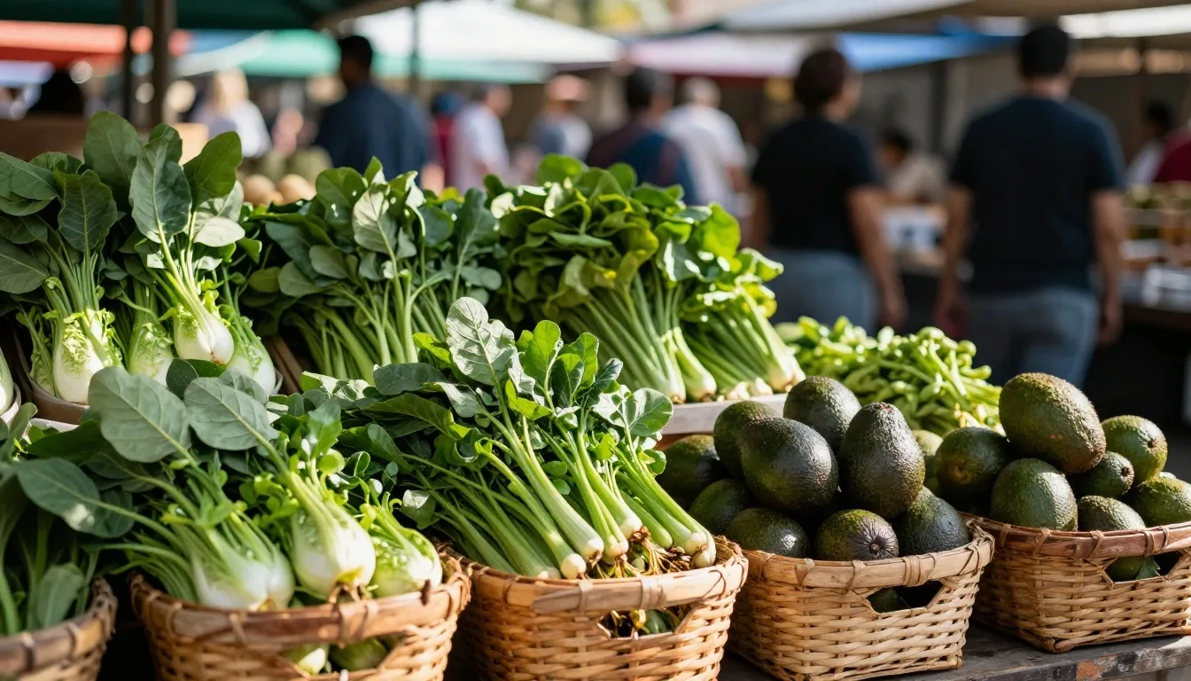 Durban food market with subtropical produce